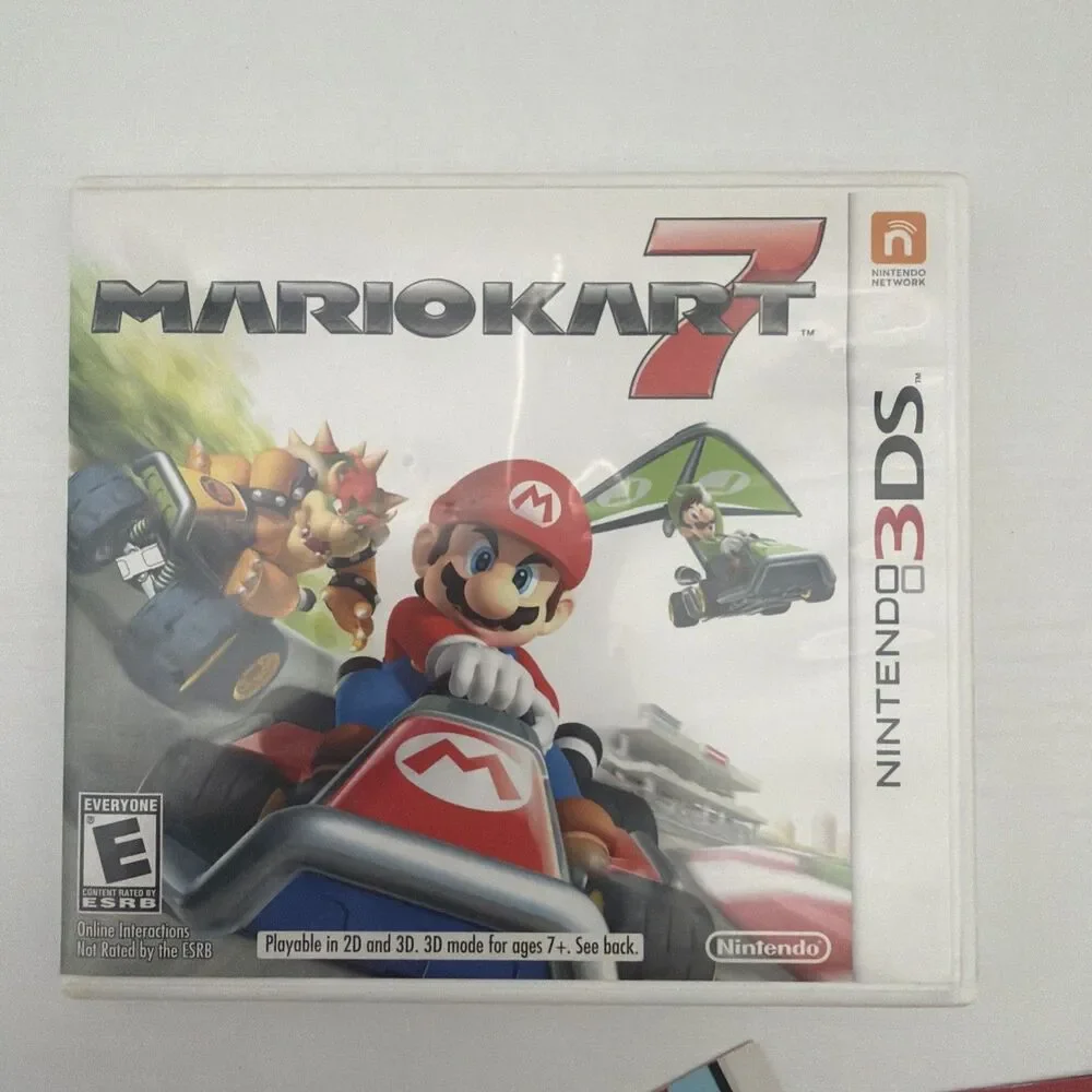 Mario Kart 7 Nintendo 3DS Complete CIB Manual Inserts Tested - Damaged Case